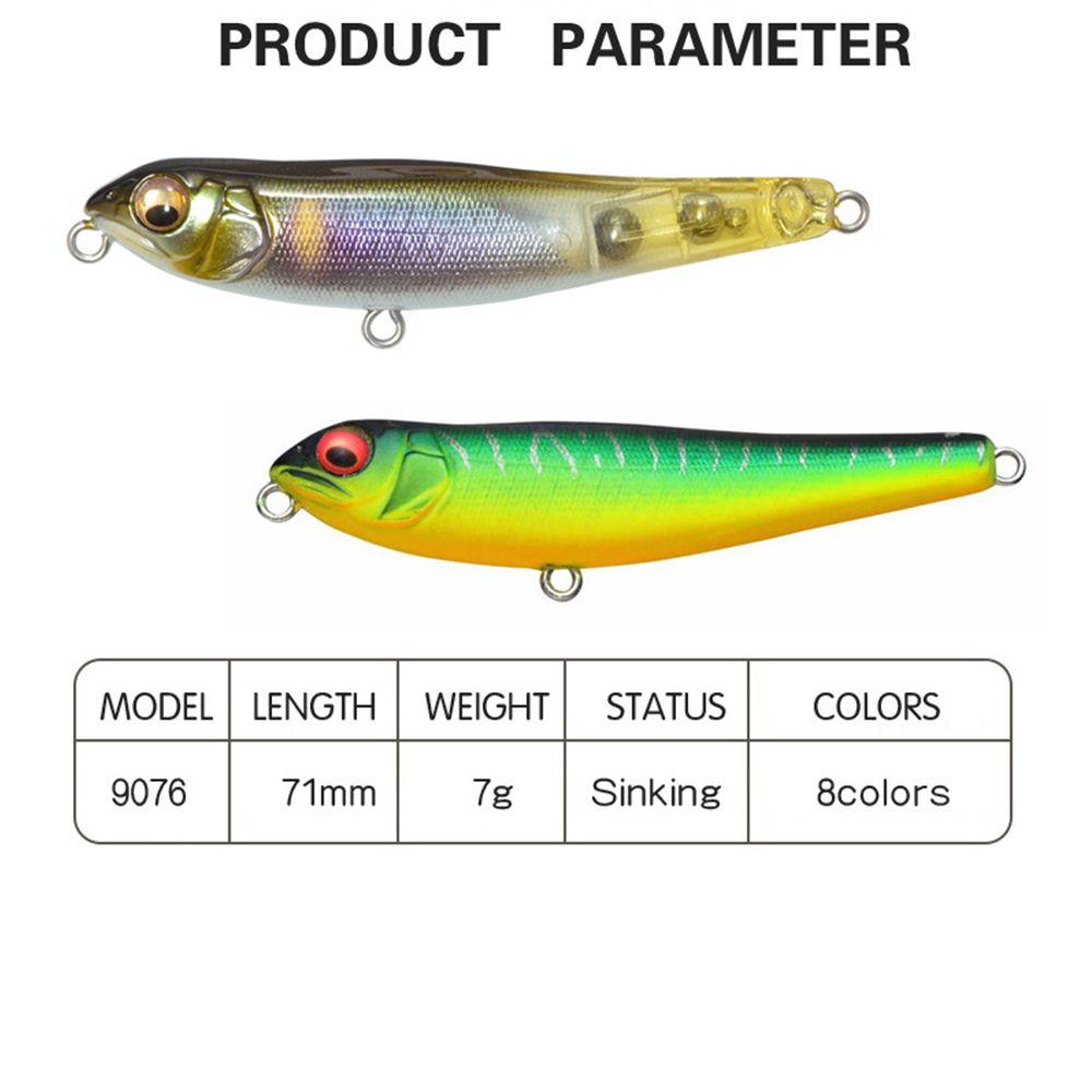Outdoor Tackle Crankbaits Pencil Baits with Steel ball Minnow Lures Fish Hooks Winter Fishing