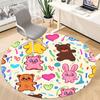 1pc Cute Bears Chair Carpet for Office, Perfect for Office, Holiday Party Decoration Choice Yy260314051