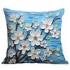 New Flower Pillowcase Imitating Three-dimensional Oil Painting Style Creative Floral Home Living Room Sofa Cushion Pillowcase
