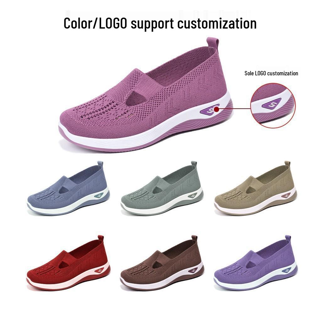 Breathable Women's Summer Mesh Slip-On Shoes - Comfortable Soft Sole Casual Footwear