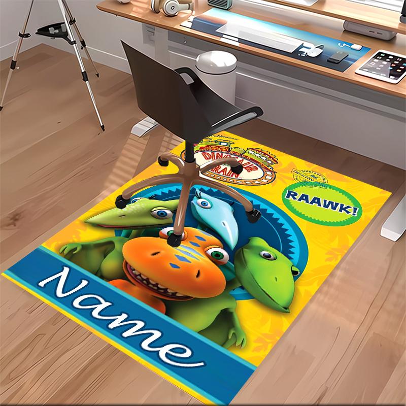 Custom Personalization Dinosaur Train Print Area Rug - Soft, Washable Non-Slip Indoor Mat,Living Room,Home&Office Decorative Rug