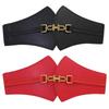 Vintage Pin Buckle Wide Leather Belt Elastic Corset Ladies Dress Suit Waist Belt For Women Waistband Gift