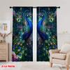 2pcs,2D Plane Printing Minimalist Curtains Mystic Peacocks Polyester Woven (without Rod) Art Deco Festive Ldeal for Living Room