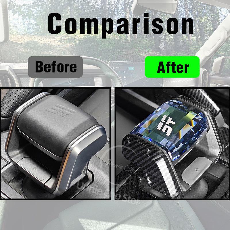 Crystal Gear Shift Knob for Jetour T2 Traveller with LED Light Lever Change Knob for Jetour T1 Speed Lever Cover Car Decoration