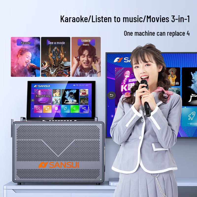 Shanshui C8 Portable KTV Speaker System CN Plug (adapter Included)