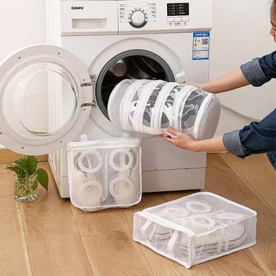 Portable Mesh Laundry Bag Washing Machine Shoes Bag Travel Storage Bags Anti-deformation Protective Clothes Organizer Net Bag