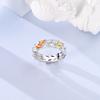 Rings For Women 925 Silver Heart Shaped Cross Crown Rings Sparkling Colorful Zircon Wedding Engagement Jewelry Gifts