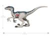 Mattel Jurassic World Realistic Mini Action Figure: Damaged! Velociraptor [Total Length: Approx. 20cm] [Ages 3 and Up] GWN14 Gray Medium