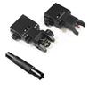 HWZ Tactical Low Fiber Optic Iron Combat Folding Fiber Optic Front and Rear Sight Set with Aiming Set Adjustment Tool (Black)