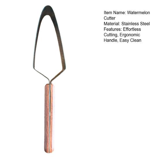 Yousheng Watermelon Cutter Stainless Steel Fruit Slicer with Ergonomic Handle Easy Push-Pull Design Melon Slicer Easy Watermelon Cutting Tool