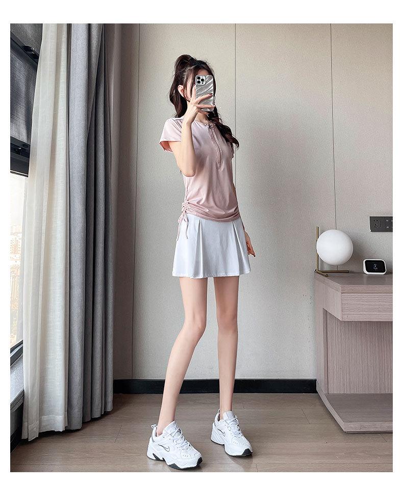 Women's Summer 2025 Quick-Dry Badminton & Tennis Outfit - Short Skirt Fitness & Yoga Suit