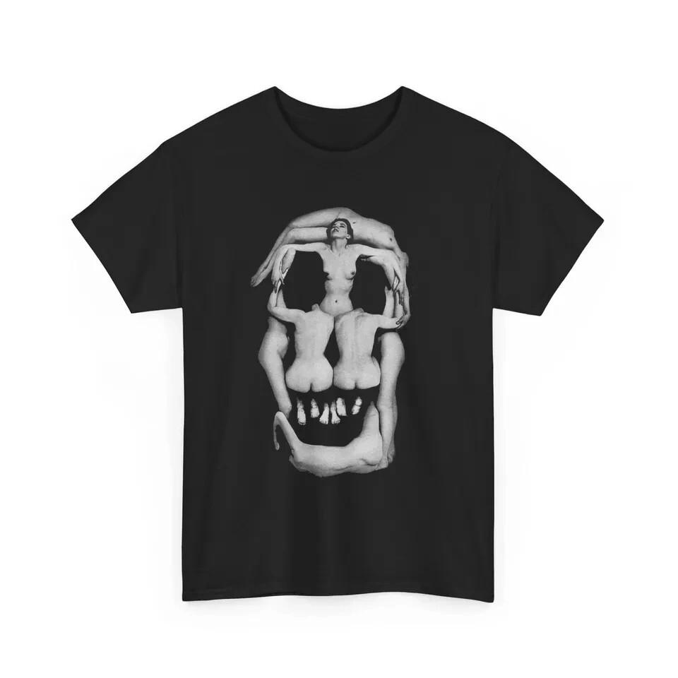 Футболка с черепом Сальвадора Дали, Футболка с рисунком черепа Дали, Унисекс футболка в стиле сюрреалистический гот, Унисекс футболка XL