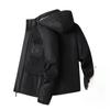Inverno Algodão-acolchoado Masculino Fleece e Algodão Espessado Algodão-acolchoado Quente Removível Chapéu Grande Tamanho Jaqueta Masculina de Meia-idade