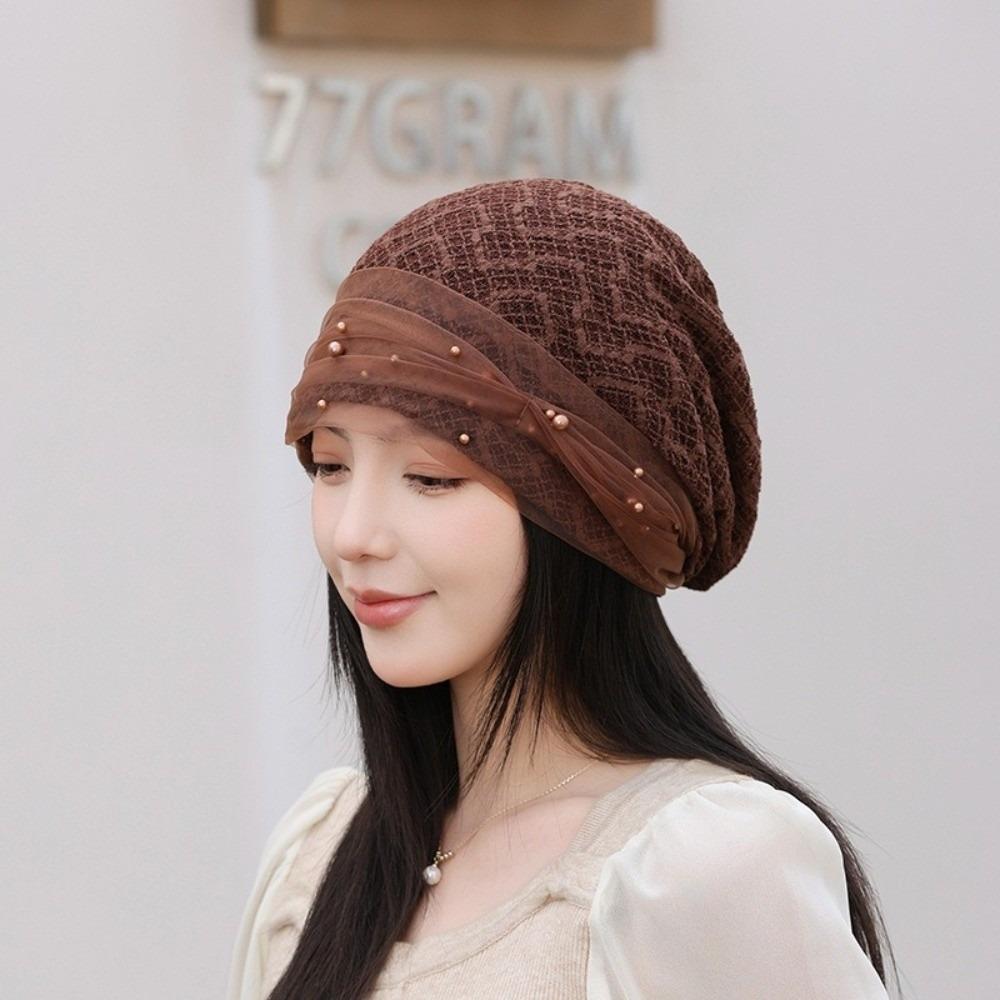Beading Muslim Hijab Hats Cotton Turban Head Wrap Headwrap Underscarf Hat Cancer Bandanas