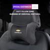 1Pcs Car Seat Headrest Auto Logo Neck Pillow For Chevrolet Z71 Aveo Impala Lacetti Malibu Sail SS Cruze Sonic Silverado Trax