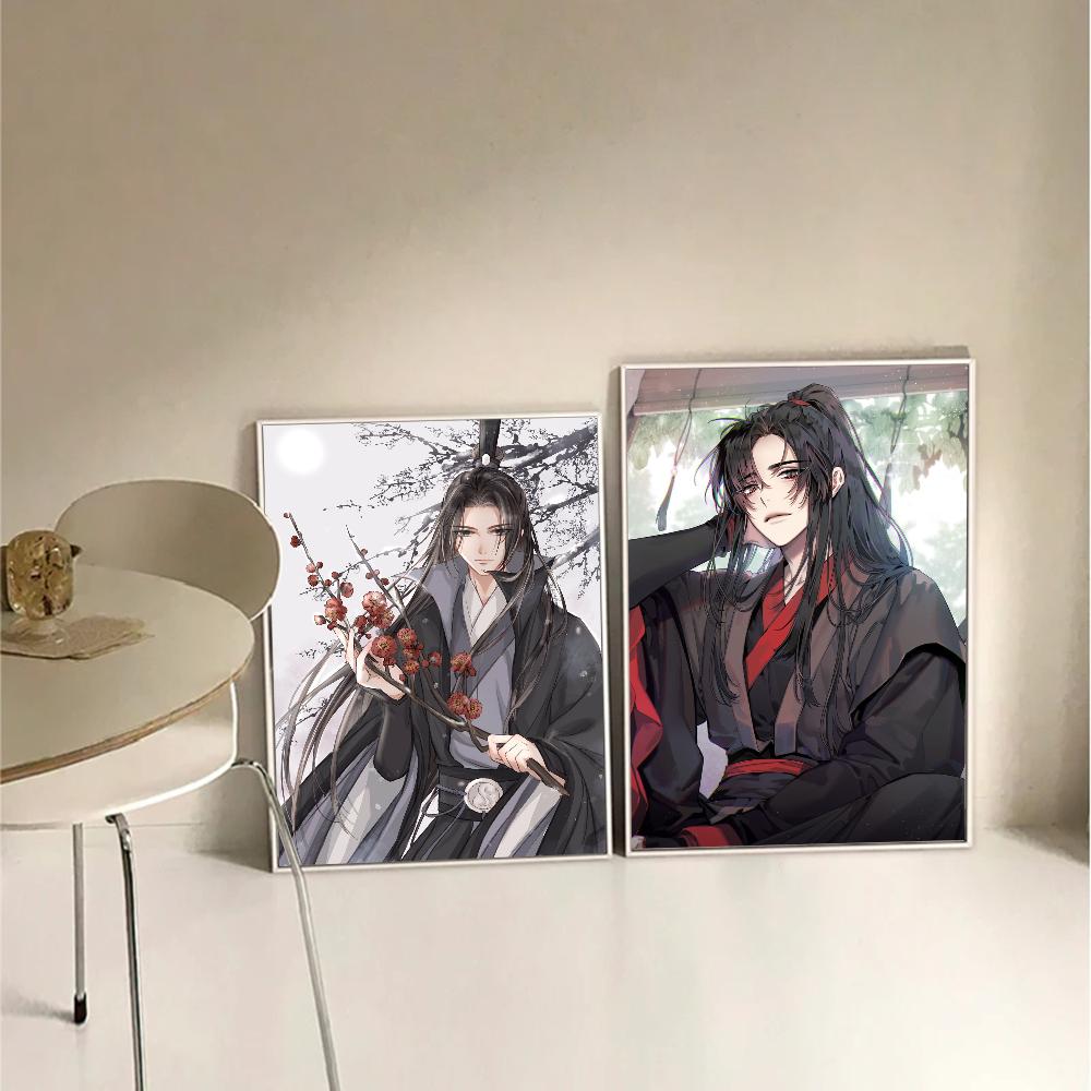 1 szt. Anime G-Grandmaster Mo D-Dao Z-Zu S-Shi M-MDZS Samoprzylepny Plakat Artystyczny Wodoodporna Naklejka Papierowa Dom Bar Pokój Dekoracja Ścienna