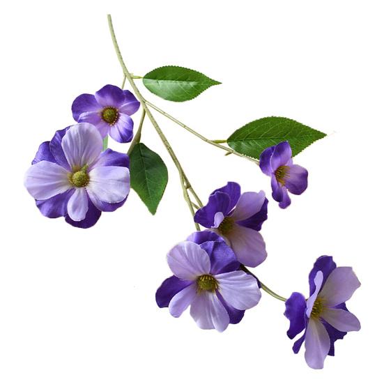 Artificial Butterfly Orchid Flower 6 Heads Blooms Faux Silk Flower Branch with Stem for Wedding Home Office Party Hotel Decoration
