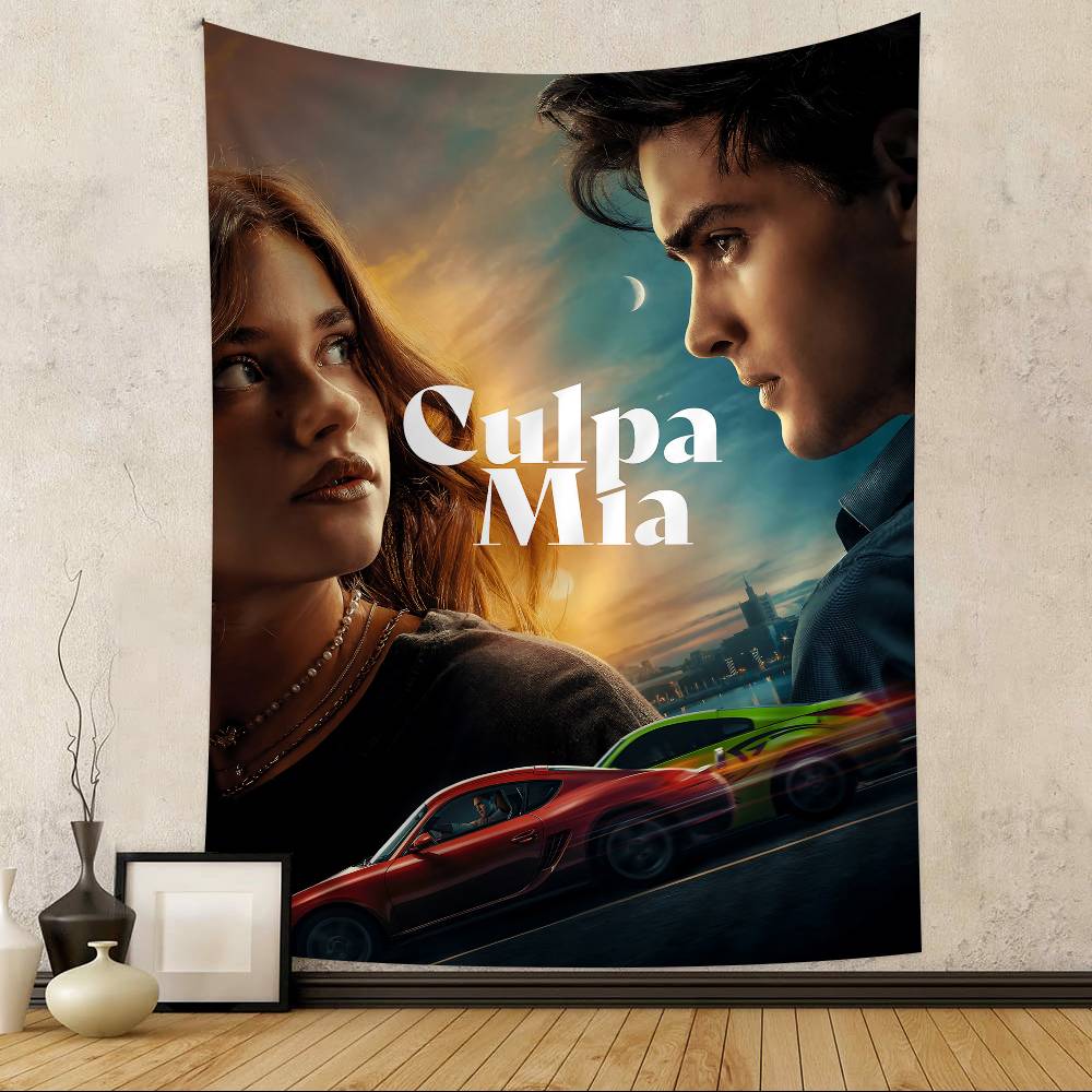 My Fault Culpa Mia 2023 Movie Colorful Tapestry Wall Hanging Hanging Tarot Hippie Wall Rugs Dorm Wall Art Decor