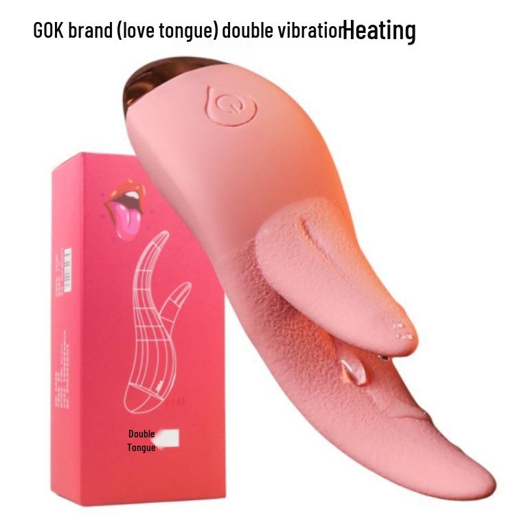 Electric Vibrating Massager for Women - Dual Licking Tongue with Warming Feature