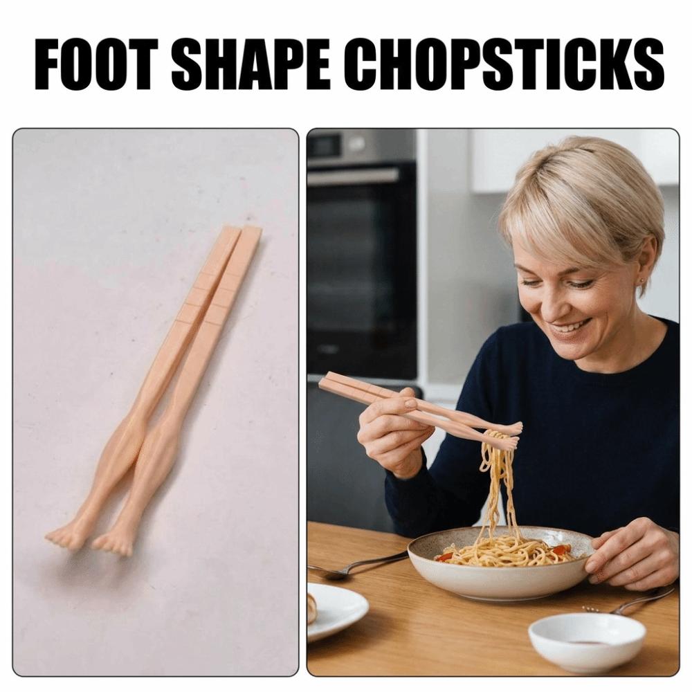 3D Printing Novelty Eating Chopsticks Reusable Funny Food Sticks Toe Food Clip Kitchen Use