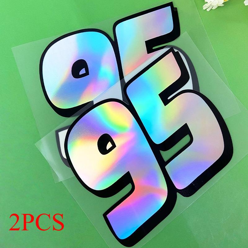 Number95 Red and Laser Motorcycle Stickers Waterproof for Motorbike Helemt Box Fuel Tank Fairing Refit Car Window Vinyl Decals