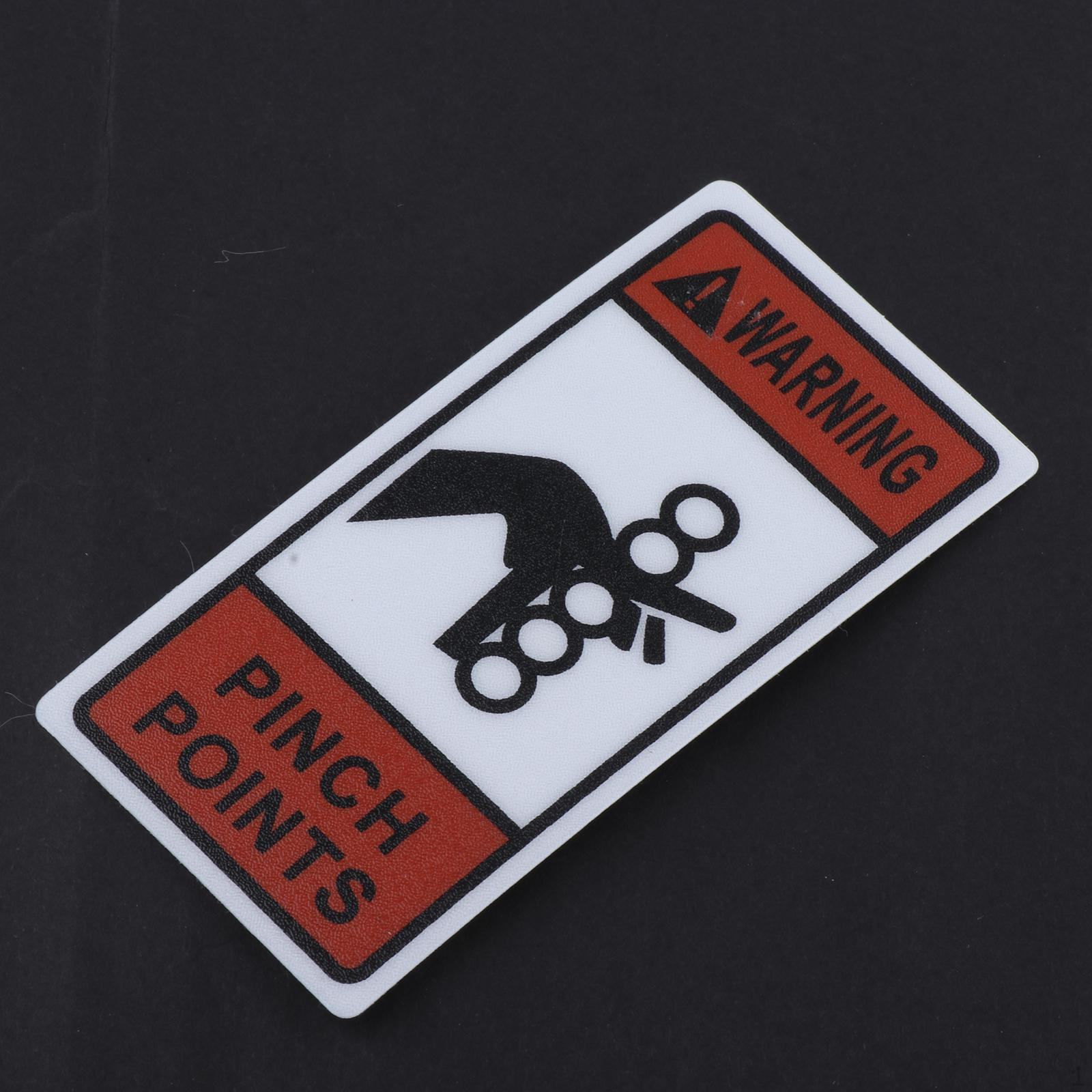 

Pinch Point Warning Sticker Easy to Install PVC Universal Rectangular Removable Sign