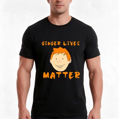 Ginger Lives Matter Ingwer und stolz T-Shirt Sommer Lässig Baumwolle T-Shirt Übergroß Streetwear Tops Vintage Grafikdruck