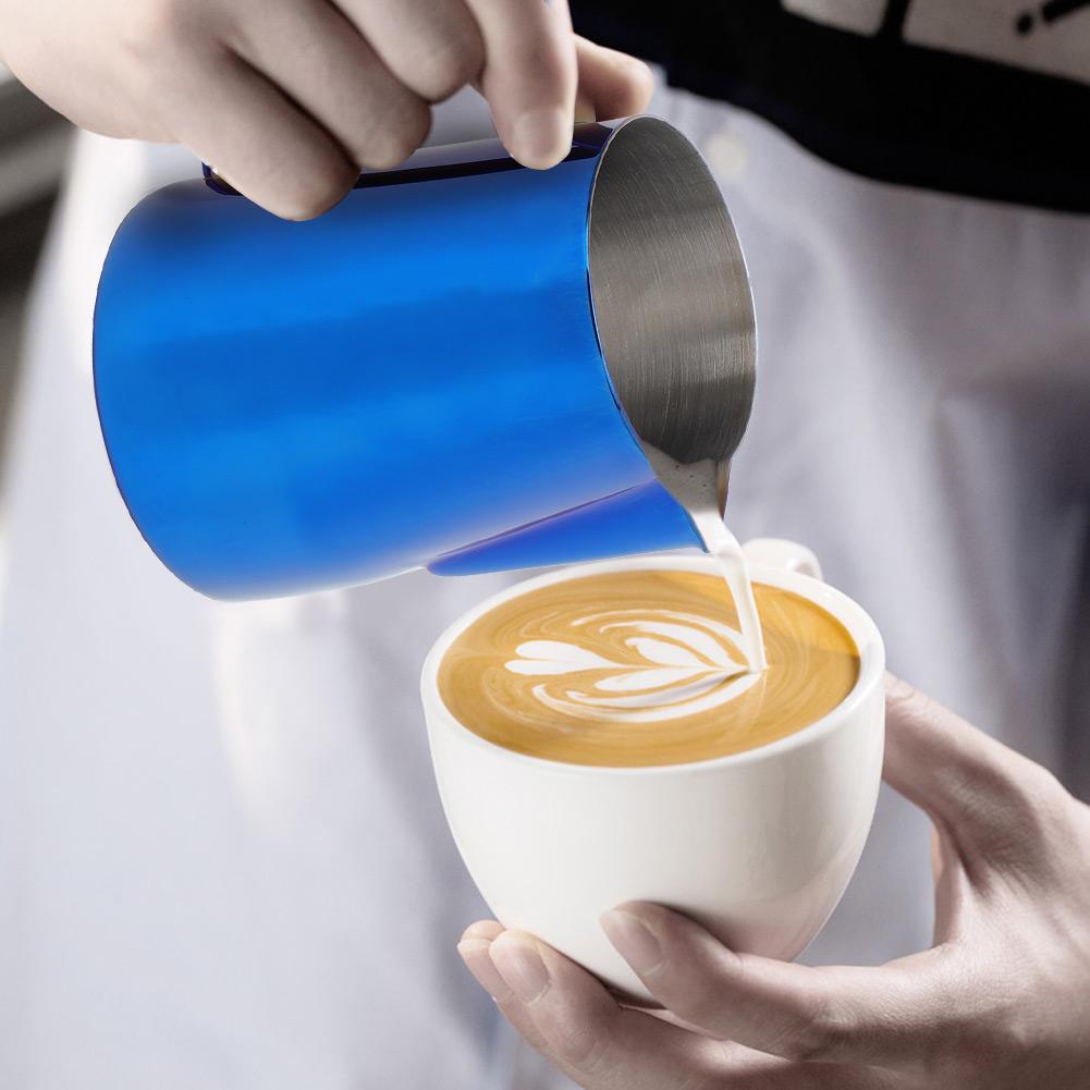 600ml Stainless Steel Titanize Coffee Pitcher Milk Frothing Cup Jug for   Art