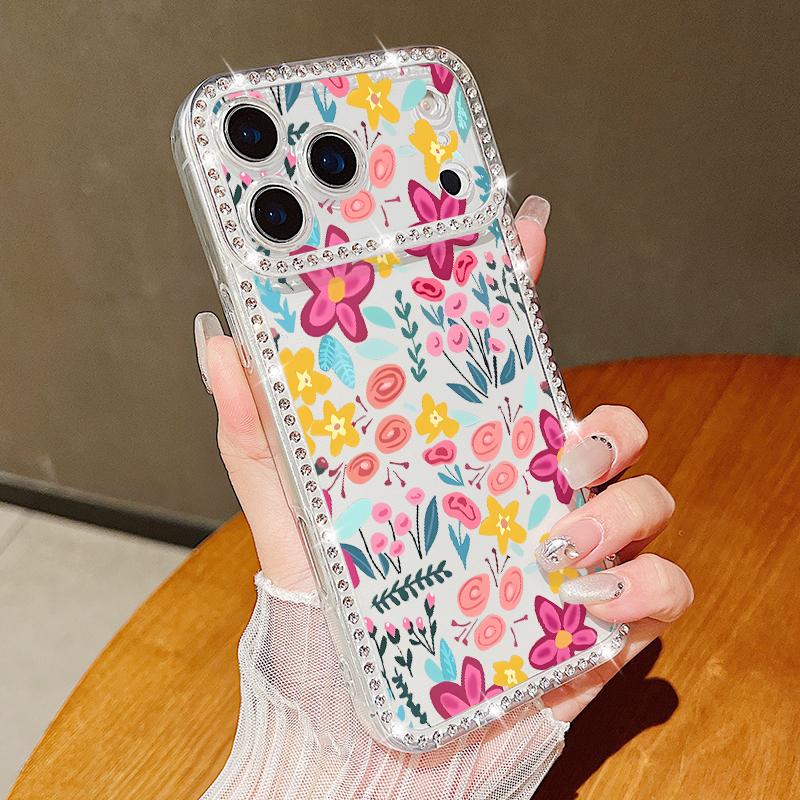 

Bling Diamond Oil Painting Soft Silicone Case For iPhone 16e 16 15 14 13 17 Pro Max 13 15 Pro 17 Shockproof TPU Phone Cover iPhone 17