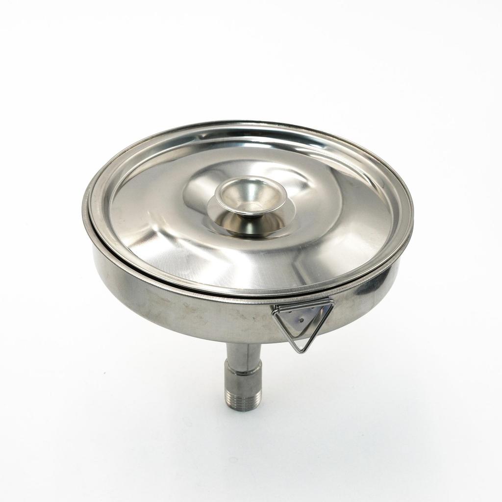 Stainless Steel Threaded Funnel for Glue Filling Machines - Dispensing and Pressure Tank Accessory