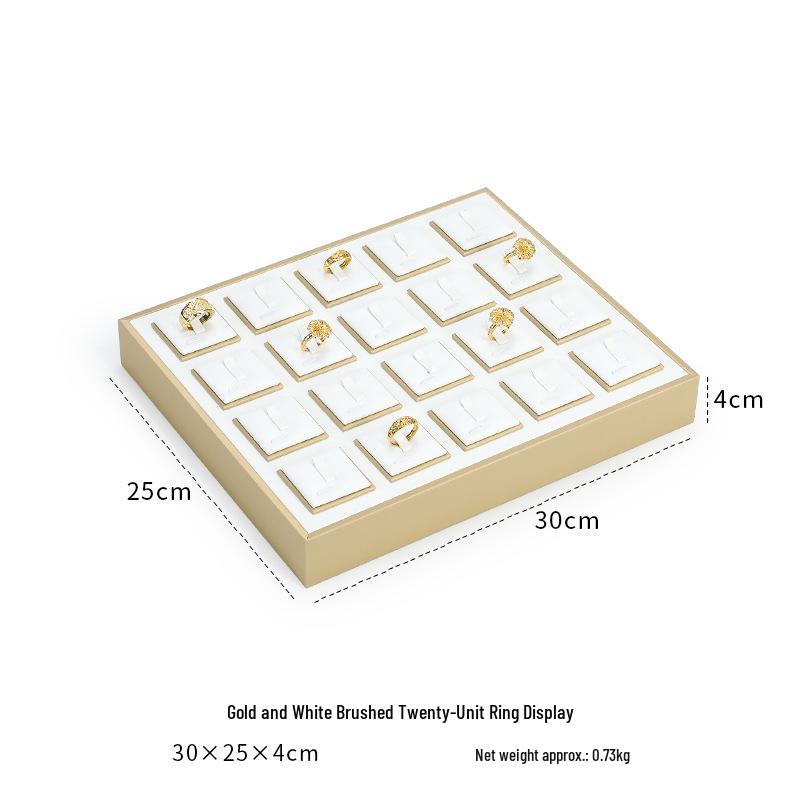 Ya Yu Jin Bai Jewelry Display Tray for Bracelets, Ear Studs, Necklaces - Silver & Gold