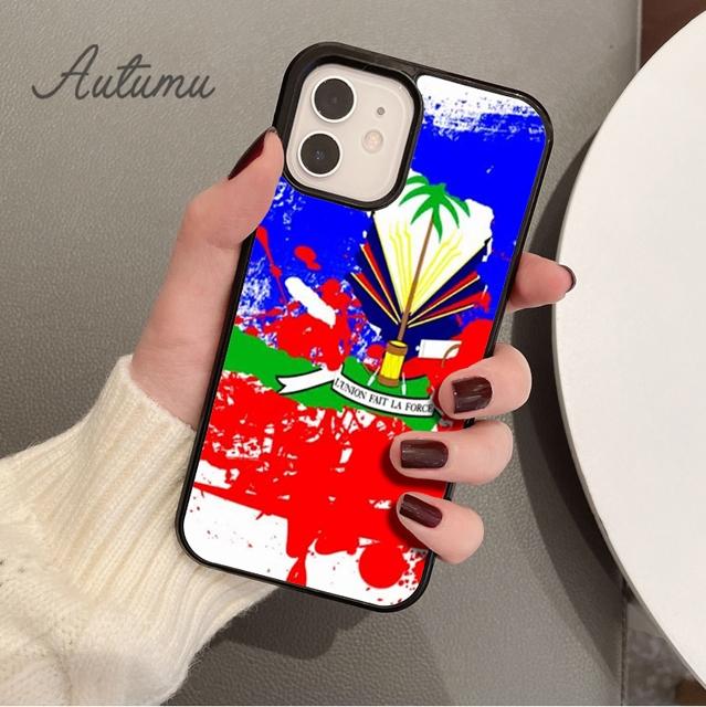 Haiti Haitian Flag Phone Case for iPhone 11 12 13 14 Pro Max mini X XR XS SE 2020 5s 6S 7 8 Plus Samsung Galaxy S21 S22 shell