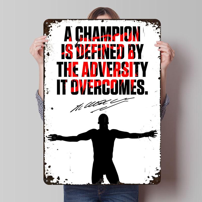 MMA Anderson Silva Printed Poster Customized Wall Art Retro Vintage Metal Tin Signs for Room Home and Decoration Gaming House