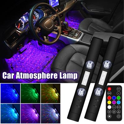 OKEEN LED Car Atmosphere Light RGB Roof Star USB Wireless Lamp Multiple Modes Automotive Interior Decorative Ambient Party