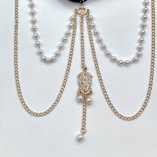 Leg Chain Imitation Pearls Double Layer Chain Elastic Leg Jewelry Versatile Sexy Body Chain Lightweight Leg Ornament