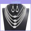 Style Gold And Silver Metal Necklace And Earring Jewelry Set