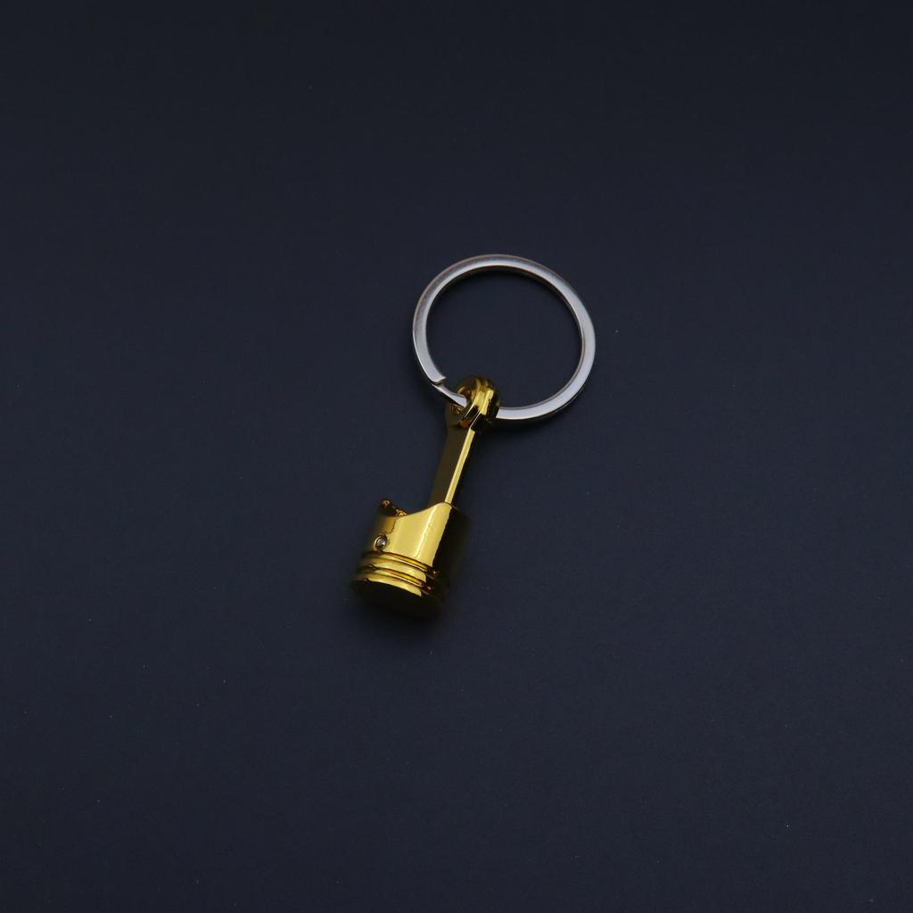 Ratchet Wrench & Piston Keychain: Car and Motorcycle Wheel Hub Modification Gift