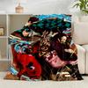 1PC Anime Samurai Warrior's Journey Flannel Blanket Gift, Suitable for Both Men And Women, Soft Ideal for Beds And Sofa, Birthday Or Christmas Gift