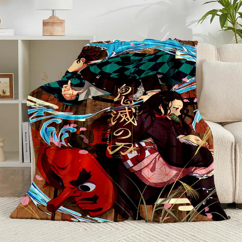 1PC Anime Samurai Warrior's Journey Flannel Blanket Gift, Suitable for Both Men And Women, Soft Ideal for Beds And Sofa, Birthday Or Christmas Gift