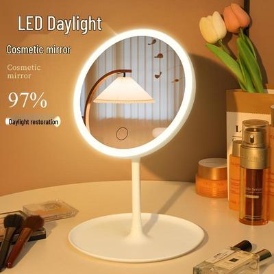 Miroir de Coiffeuse LED avec Lumières - Miroir de Maquillage de Bureau Haute Définition