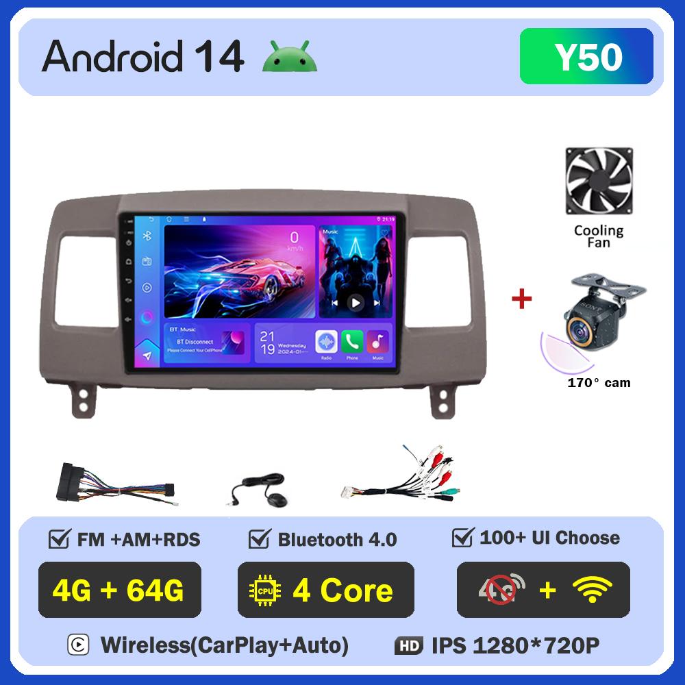 Android 14 For Toyota Mark II 9 X110 2000-2007 Car Multimedia Video Player Stereo Head Unit Autoradio Touch Screen GPS 5G Wifi
