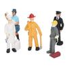 7 Pcs People Figures Solid Eco Friendly PVC Work People Model Bright Colors Character Model Toy