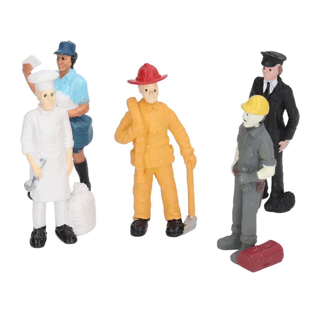 7 Pcs People Figures Solid Eco Friendly PVC Work People Model Bright Colors Character Model Toy
