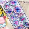 Cute Disney Stitch 3D Shake Stickers DIY Notebook Album Diary Handbook Decorationfor School Student Stationery Anime Sticker Toy
