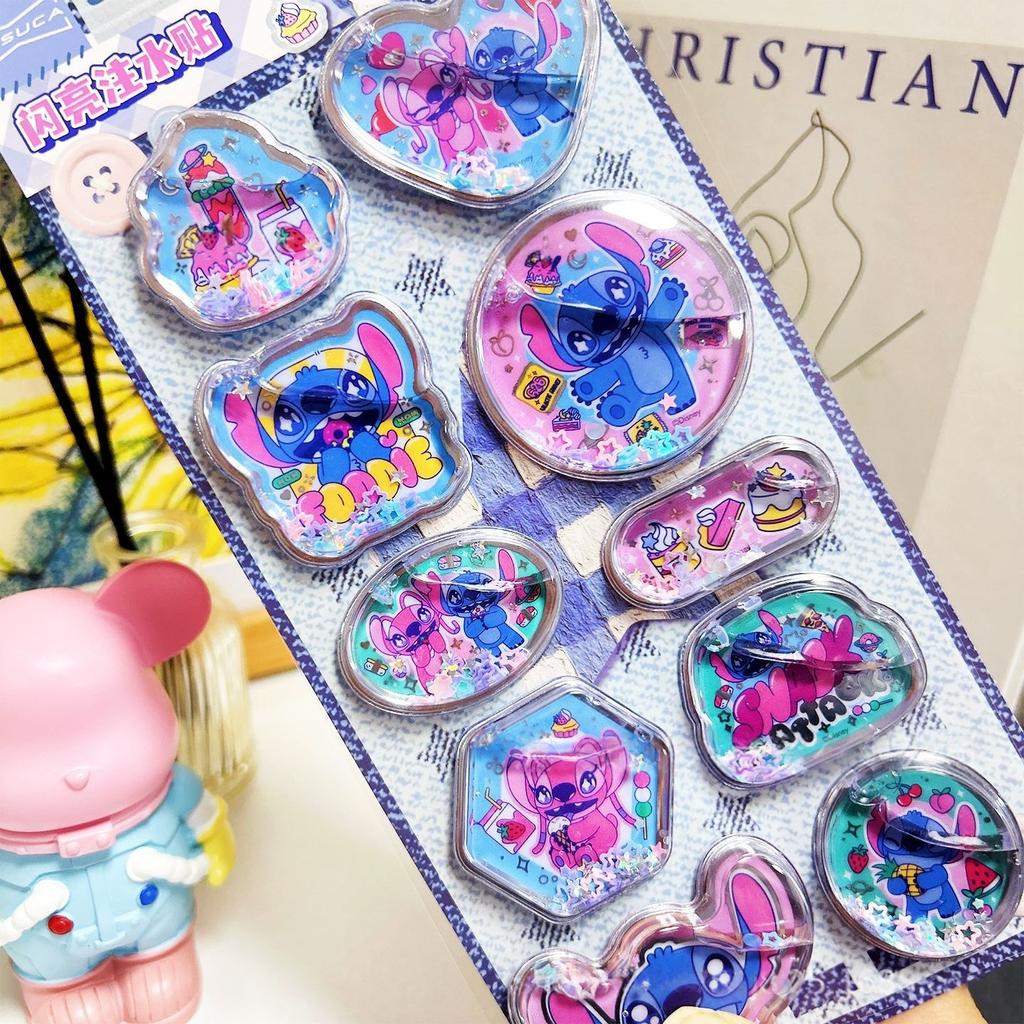 Cute Disney Stitch 3D Shake Stickers DIY Notebook Album Diary Handbook Decorationfor School Student Stationery Anime Sticker Toy