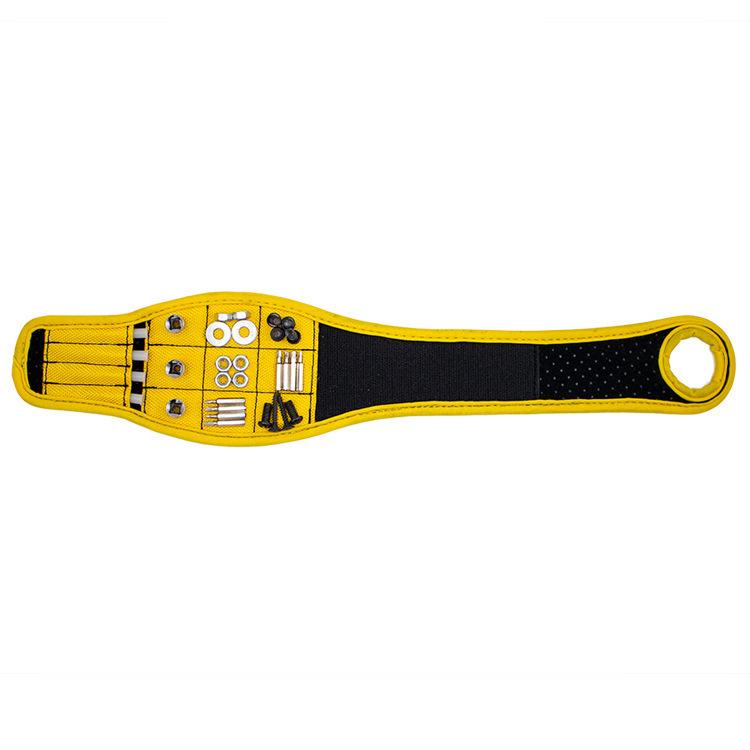 Magnetic Wristband with Strong Magnets Holds Nails 9 Magnetic Tools Magnetic Wrist Strap Adjustable Screw Suction Convenient Bag