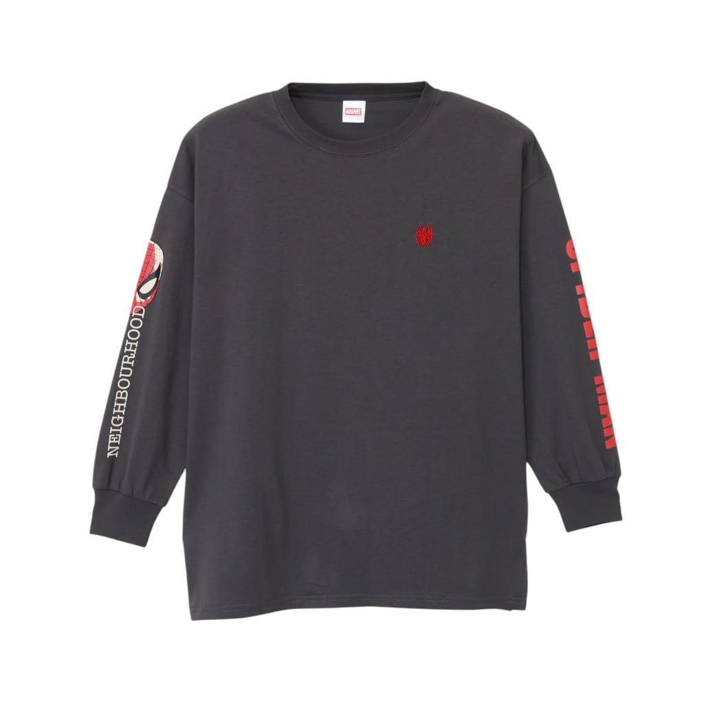 Small Planet Marvel Sleeve Print Long Sleeve T-Shirt, Spider-Man, One Size Fits All