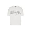 Ss23 Logo Letter Outline Short Sleeve T-Shirt Men Tops White 3R1TV2-1JUVZ-0101