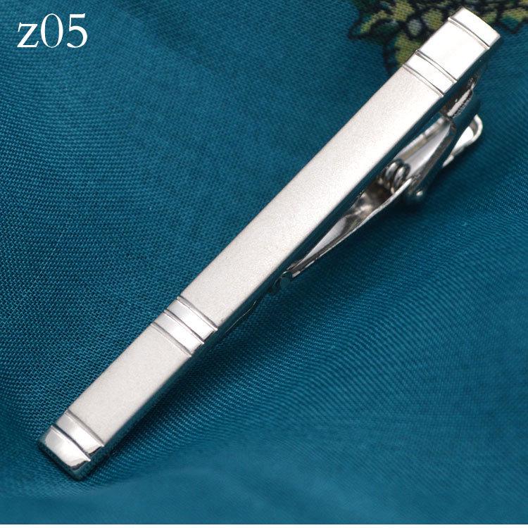 Men's Silver Formal Tie Clip with Laser Engraved Logo - Professional Business Accessory