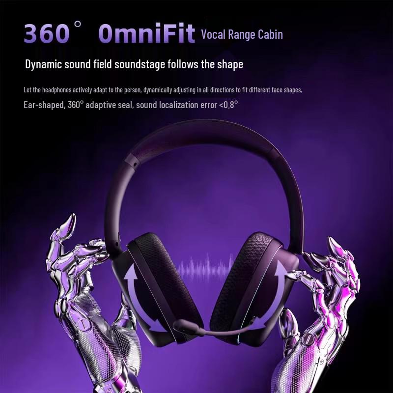 AULA Wolf Spider G7Pro Wireless Gaming Headset: Noise-Cancelling, High Sound Quality, Low Latency, Bluetooth.